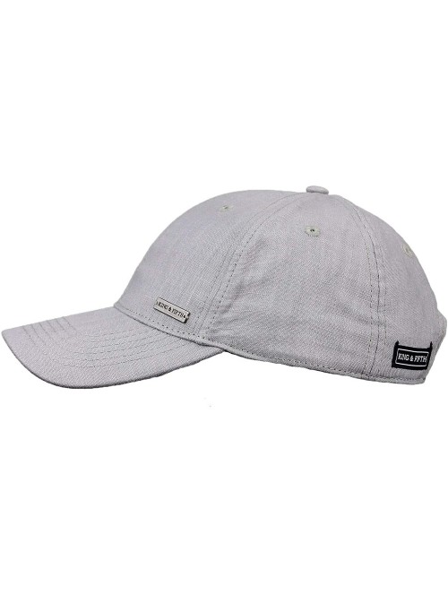 Baseball Caps Baseball King Fifth Profile Cap - Grey Linen - CA18U26TNOD $30.18