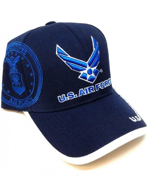 Baseball Caps United States Air Force Licensed 3D Embroidered Hat Cap - Navy Blue - CH11JUBDV0D $20.26