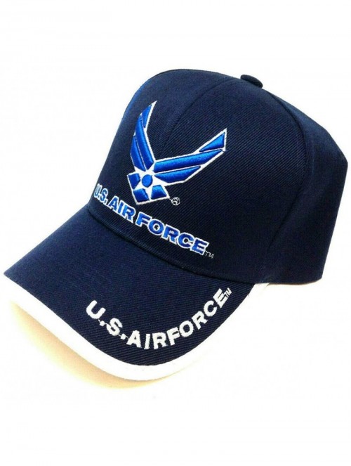 Baseball Caps United States Air Force Licensed 3D Embroidered Hat Cap - Navy Blue - CH11JUBDV0D $20.26