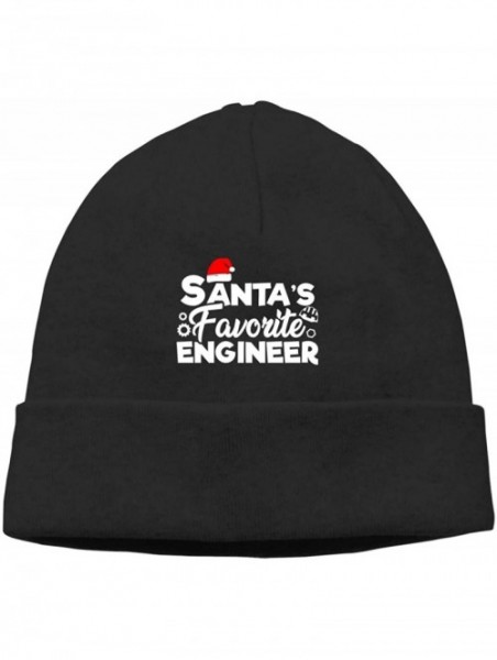 Skullies & Beanies Santa's Favorite Engineer Beanies Knit Hats Skull Caps Men Black - CH18LQ735RW $21.99