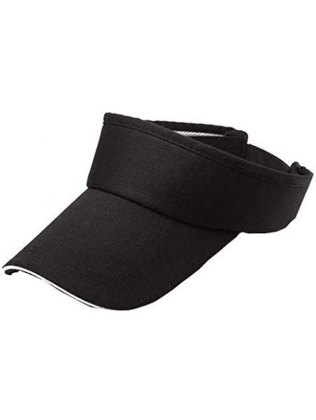 Sun Hats Men Women Summer Visor Sun Plain Hat Cap Sun Hat - Black - CN18QGEW0Y8 $12.04