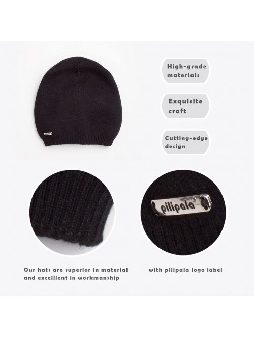 Skullies & Beanies Women Oversized Slouchy Beanie Bobble Hat with Fur Pompom VC17601 Black Gold Pompom - CP185K9T5D3 $18.20