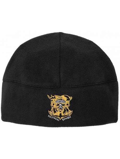 Skullies & Beanies Original Navy Honorable Shellback Veteran Embroidered Beanie Watch Cap - Black - C3186MNDHIS $21.68