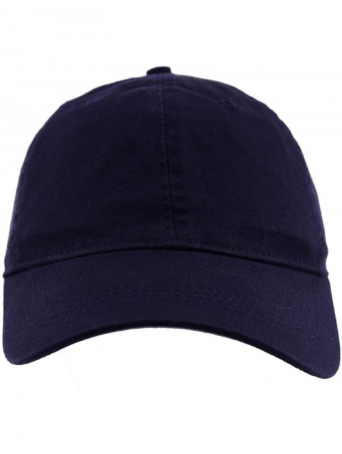 Baseball Caps Everyday Unisex Cotton Dad Hat Plain Blank Baseball Adjustable Ball Cap - Navy - CS12NTPH95Q $10.97