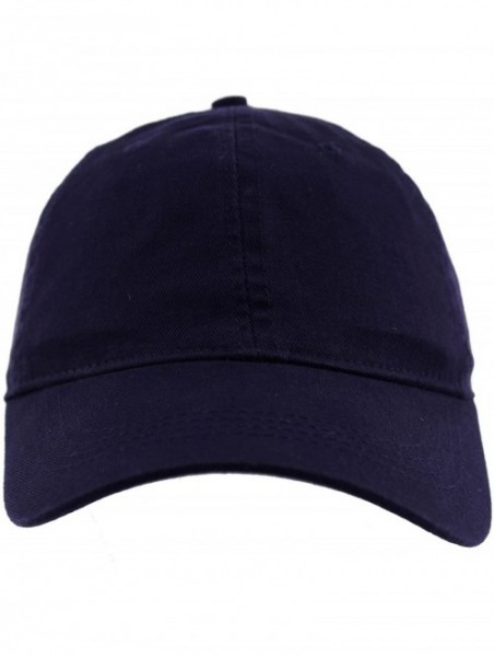 Baseball Caps Everyday Unisex Cotton Dad Hat Plain Blank Baseball Adjustable Ball Cap - Navy - CS12NTPH95Q $10.97