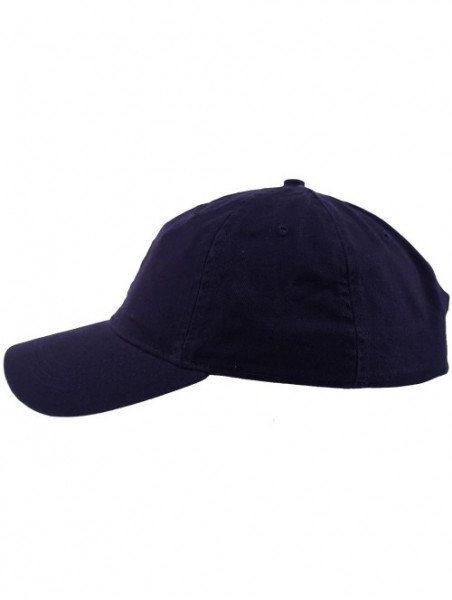 Baseball Caps Everyday Unisex Cotton Dad Hat Plain Blank Baseball Adjustable Ball Cap - Navy - CS12NTPH95Q $10.97