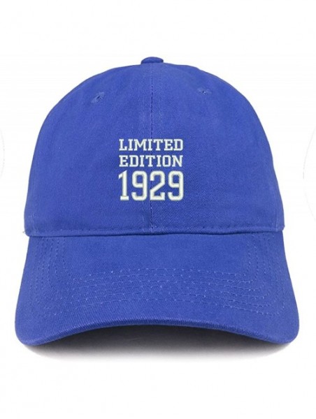 Baseball Caps Limited Edition 1929 Embroidered Birthday Gift Brushed Cotton Cap - Royal - C918CO5Y6ZK $19.21