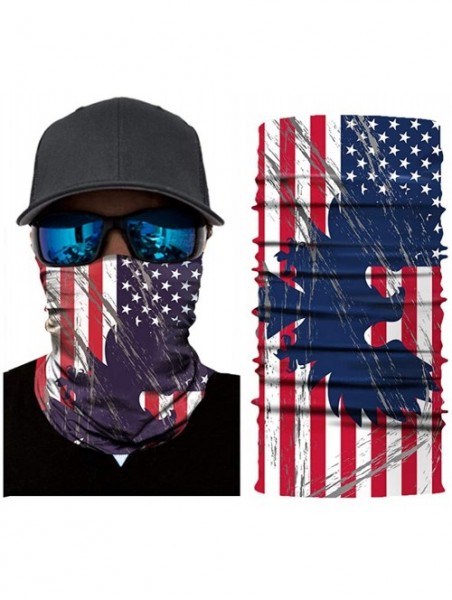 Balaclavas Cool Skull USA Flag Printed Seamless Face Mask Neck Gaiter Bandana Balaclava Headwear - CN197W6TI60 $13.74