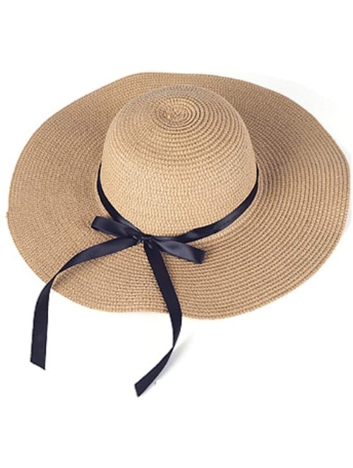 Sun Hats Women Sun Hat Wide Brim Floppy Simple Visor Sunscreen Folding Large Coastal Beach Sun Hat for Women UPF 50+ - CM18U0...