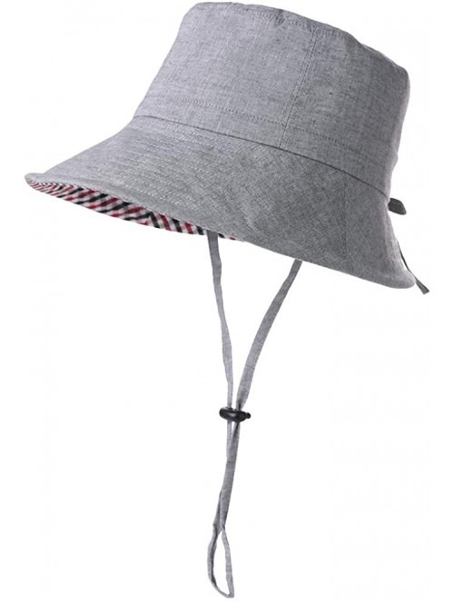 Sun Hats Crushable Summer Sunhat Women SPF50 100% Cotton Safari Beach Bucket Hats 55-59CM - 99004_black - CM18EM23ZW7 $24.95
