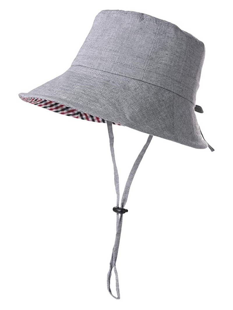 Sun Hats Crushable Summer Sunhat Women SPF50 100% Cotton Safari Beach Bucket Hats 55-59CM - 99004_black - CM18EM23ZW7 $24.95