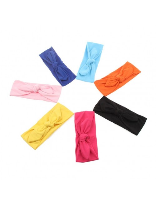 Headbands Vintage Adults Elastic Headband Bunny Ears Bow Hairband Hair Decor Accessory (10 Pack) - C718RS4UI7A $20.48