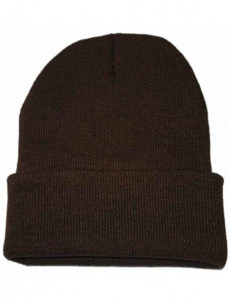 Newsboy Caps Unisex Solid Slouchy Knitting Beanie Warm Cap Ski Hat - Coffee - C518ELZA6N7 $13.93