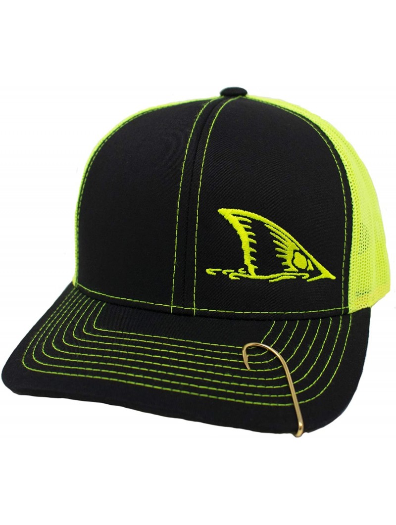 Baseball Caps Redfish Tail Embroidered Cap Design Red Drum Fishing - Neon Yellow - CJ18RGH44EN $33.26