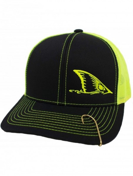 Baseball Caps Redfish Tail Embroidered Cap Design Red Drum Fishing - Neon Yellow - CJ18RGH44EN $33.26