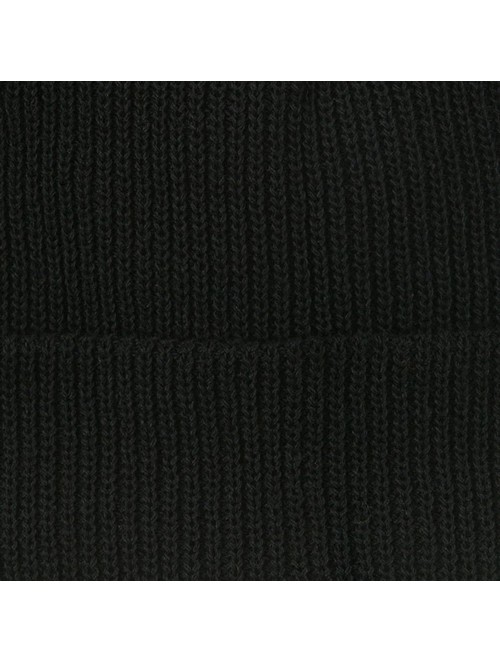 Skullies & Beanies Eco Cotton Ribbed XL Cuff Beanie - Black - C4115EH0Y25 $28.98