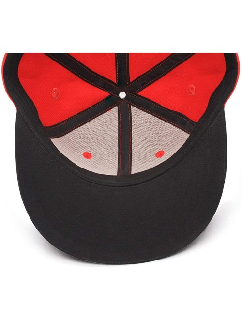 Baseball Caps W900-Trucks Baseball Cap for Men Novel Adjustable Mesh Hat Dad Strapback Hats - Red-1 - CE18AHC42T7 $22.06