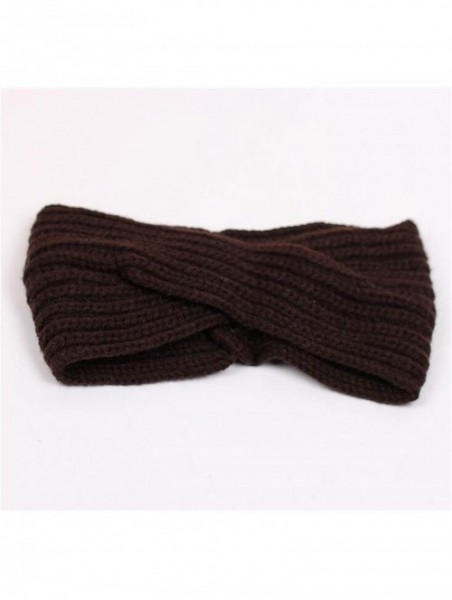 Headbands Knitted Twisted Headband Ear Warmer Head Wrap Headband (N1288) - Coffee - CY120P3T2U7 $35.49