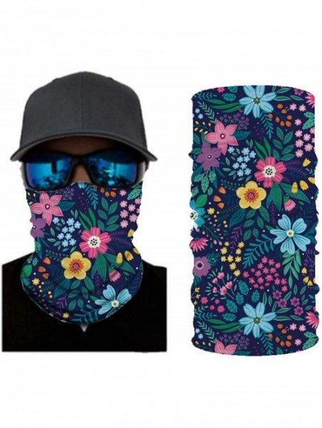 Balaclavas 4pcs 3D Print Multifunction Outdoor Headwear Face Dust Mask Cover Bandanas Magic Scarf - 4packdd - CJ197TAH57R $18.41