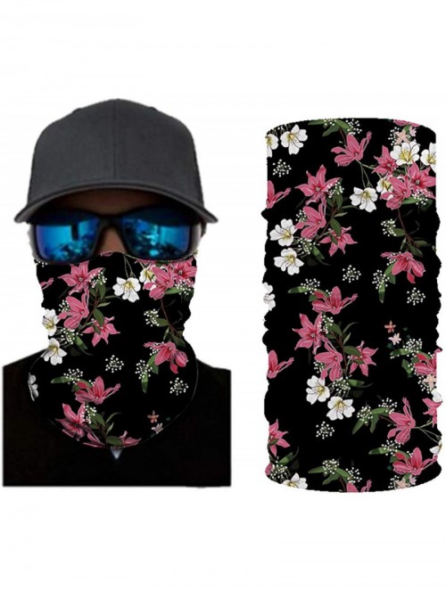 Balaclavas 4pcs 3D Print Multifunction Outdoor Headwear Face Dust Mask Cover Bandanas Magic Scarf - 4packdd - CJ197TAH57R $18.41