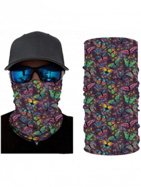 Balaclavas 4pcs 3D Print Multifunction Outdoor Headwear Face Dust Mask Cover Bandanas Magic Scarf - 4packdd - CJ197TAH57R $18.41