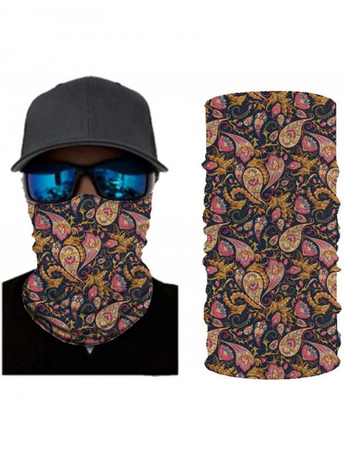 Balaclavas 4pcs 3D Print Multifunction Outdoor Headwear Face Dust Mask Cover Bandanas Magic Scarf - 4packdd - CJ197TAH57R $18.41