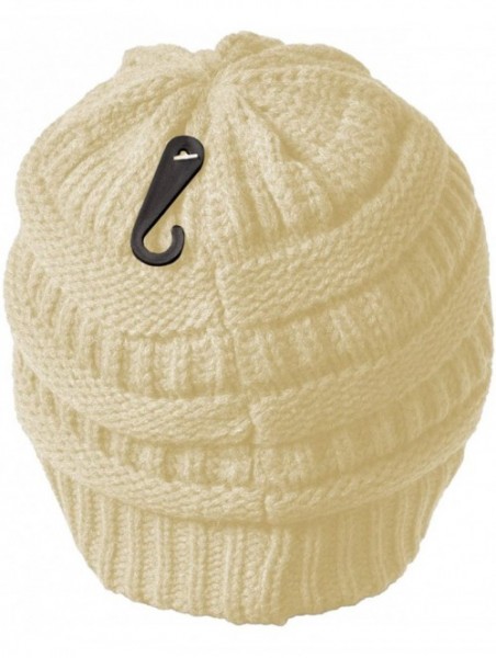 Skullies & Beanies Knit Beanie Skully Stretchy Slouchy Cable Hat Cap Chunky Baggy Unisex Women Men for Winter Warm Soft Wool ...