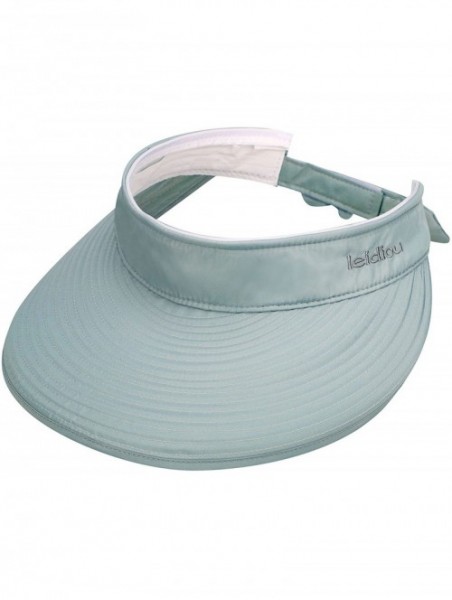 Sun Hats Women's 2 in 1 Cotton UV Protection Wide Brim Sun Visor Summer Hat - Grey - CT17WTWMUNZ $14.24