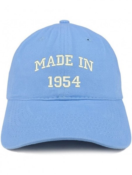 Baseball Caps Made in 1954 Text Embroidered 66th Birthday Brushed Cotton Cap - Carolina Blue - C418C9XQD7S $18.42