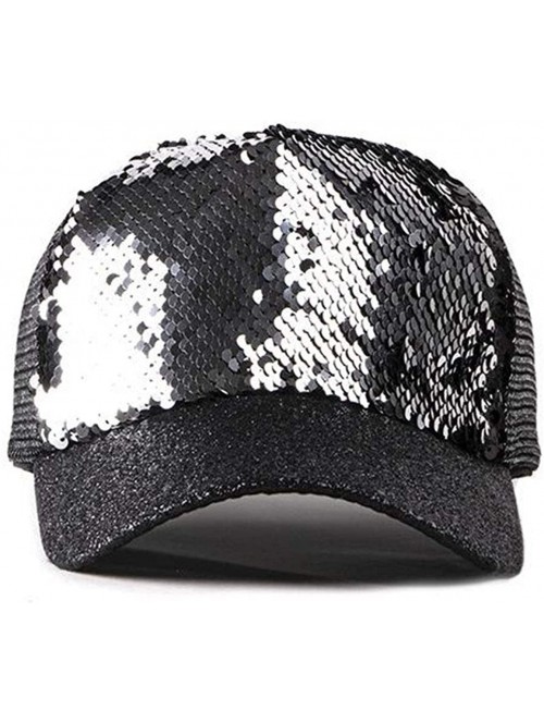 Baseball Caps Sequin Hat Magic - Reversible Adjustable Baseball Hat Cap - Black02 - CK18SIZ4QC7 $19.33