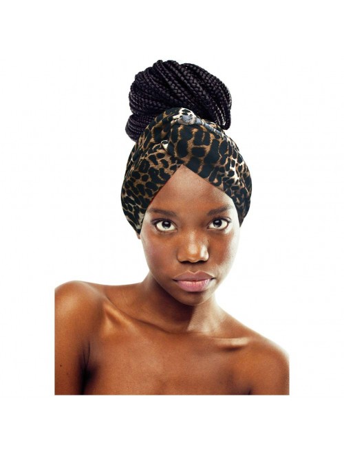 Headbands Women' Soft Stretch Headband Long HeadWrap Scarf Turban Tie (Leopard color) - Leopard color - CT18LEO0Y65 $28.05