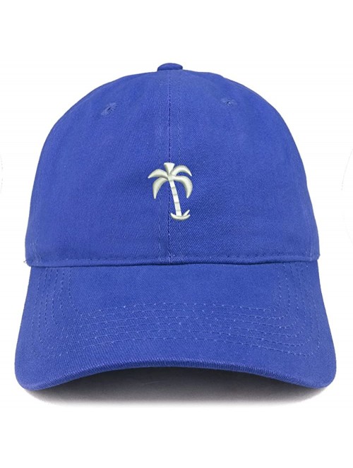 Baseball Caps Palm Tree Embroidered Soft Low Profile Adjustable Cotton Cap - Royal - CO12NTMU4WP $23.66