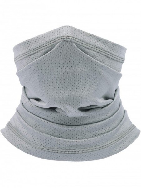 Balaclavas Summer Neck Gaiter Face Scarf/Neck Cover/Face Cover for Sun Breathable Fishing Hiking Cycling - Light Gray - CV197...