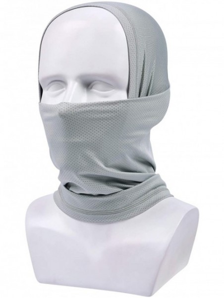 Balaclavas Summer Neck Gaiter Face Scarf/Neck Cover/Face Cover for Sun Breathable Fishing Hiking Cycling - Light Gray - CV197...