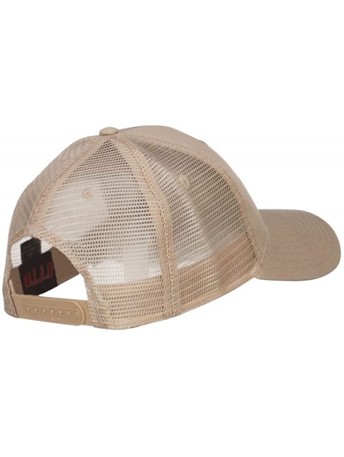 Baseball Caps Alaska Last Frontier State Embroidered Trucker Cap - Khaki - CV12LJZ9KK7 $27.04