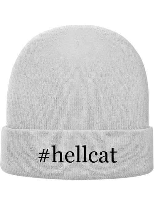 Skullies & Beanies Hellcat - Soft Hashtag Adult Beanie Cap - White - CF192YLYY0O $27.57