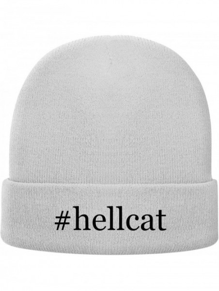 Skullies & Beanies Hellcat - Soft Hashtag Adult Beanie Cap - White - CF192YLYY0O $27.57