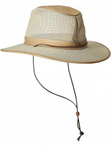 Sun Hats Aussie Breezer 5310 Cotton Mesh Hat - Khaki - CK112VGHHNB $48.98