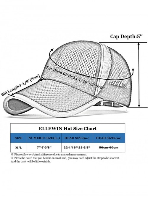 Baseball Caps Unisex Breathable Quick Dry Mesh Baseball Cap Running hat- L/XL - Black-l/Xl - CL182YMNQO3 $13.85