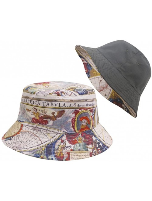 Bucket Hats Unisex Microfiber Patterned Bucket Hats - Multi Design - 1460 Dark Gray - C812BJKP0MT $14.94