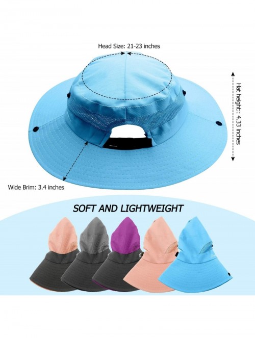 Sun Hats Women Protection Ponytail Fishing - CX196Z35L49 $25.11