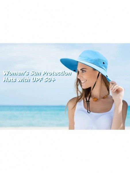 Sun Hats Women Protection Ponytail Fishing - CX196Z35L49 $25.11