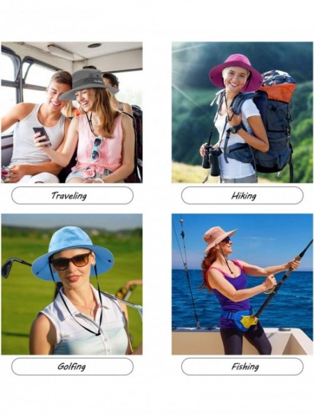 Sun Hats Women Protection Ponytail Fishing - CX196Z35L49 $25.11