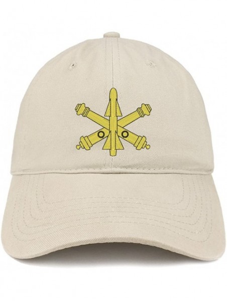 Baseball Caps Air Defense Logo Embroidered Low Profile Brushed Cotton Cap - Stone - CC188T8S0DZ $25.29