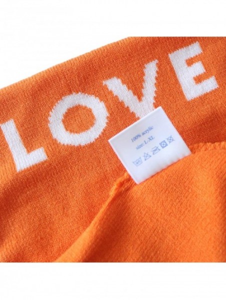 Skullies & Beanies Cuffed Winter Beanie Hat Jacquard Love for Women and Men Multi-Colors - Orange - C918K2RIW03 $12.97