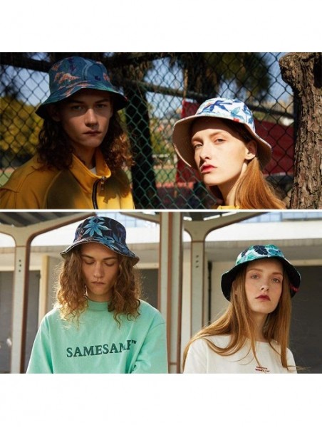 Bucket Hats Reversible Bucket Hat Fisherman Caps Sun Hat for Men Women UV Protection Summer Beach - 4 - CZ198S8EY2S $18.92