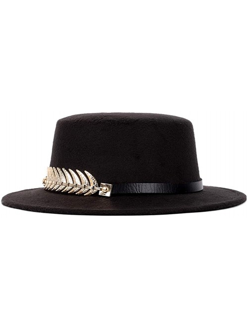 Fedoras Unisex Fashion Fedora Hat Classic Jazz Caps Vintage Bowler Hat with Feather - Black - CM18QIKGM3M $26.80