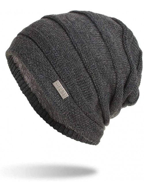 Skullies & Beanies Unisex Knit Cap Hedging Head Hat Beanie Cap Warm Outdoor Fashion Hat - Gray - CZ18LY4HMAN $14.15