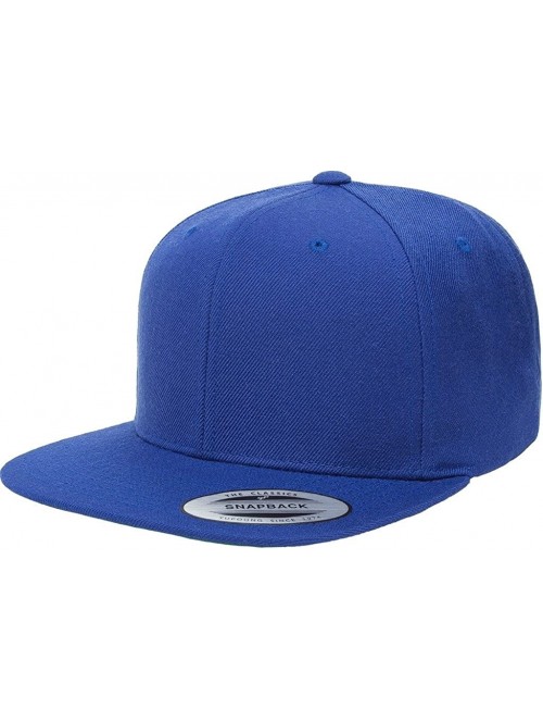 Baseball Caps Classic Wool Snapback with Green Undervisor Yupoong 6089 M/T - Royal - C712LC2OCEB $12.64