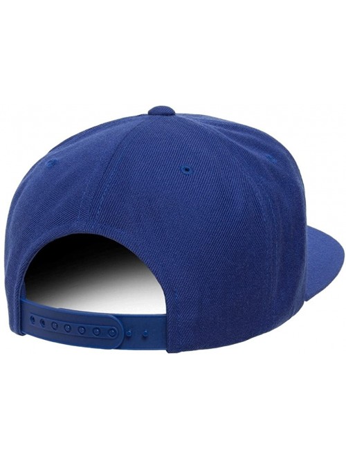 Baseball Caps Classic Wool Snapback with Green Undervisor Yupoong 6089 M/T - Royal - C712LC2OCEB $12.64